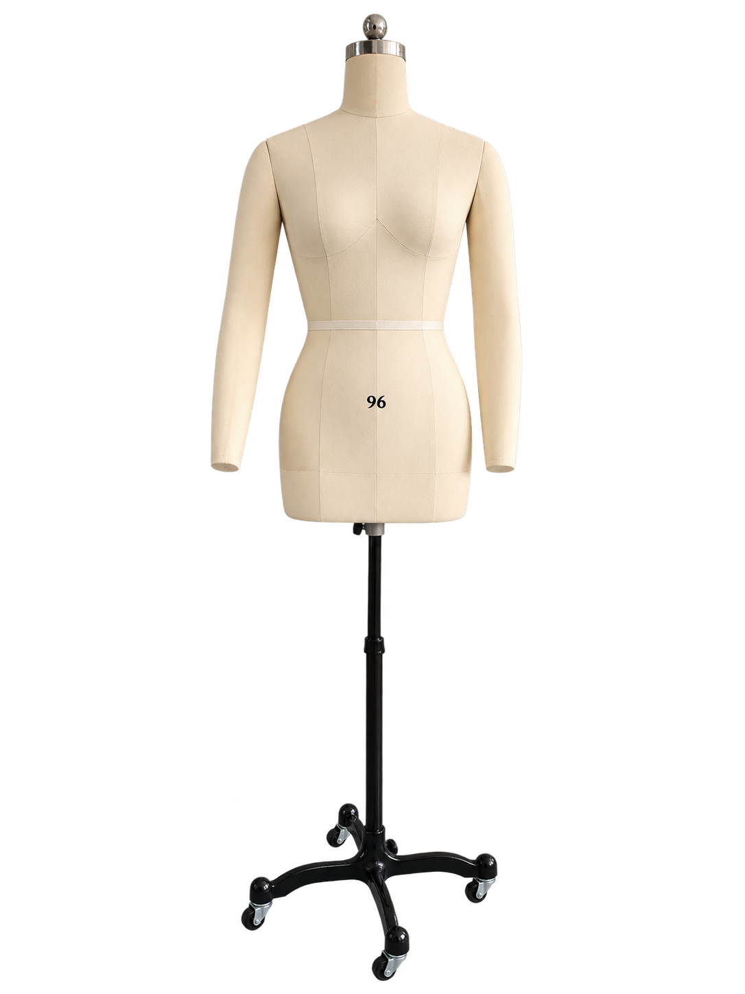 Cream professional dress form with adjustable arms