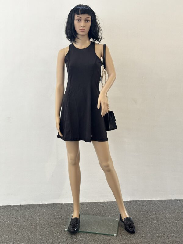 Female Full Body Mannequin standing, Skin-Tone(MAKEUP FACE) Left-hand Bent Unbreakable