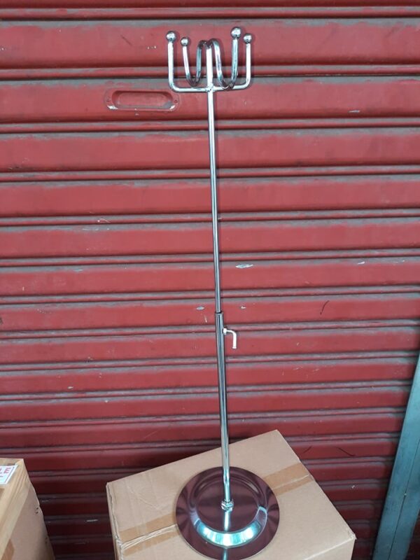 Adjustable Table display bag rack silver hook Stand for hanging bags