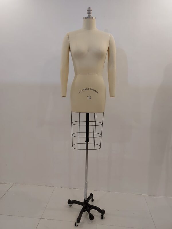 Female Professional Dress Form Tailoring Mannequin With Collapsible Shoulders & Skirt Expansion Framework