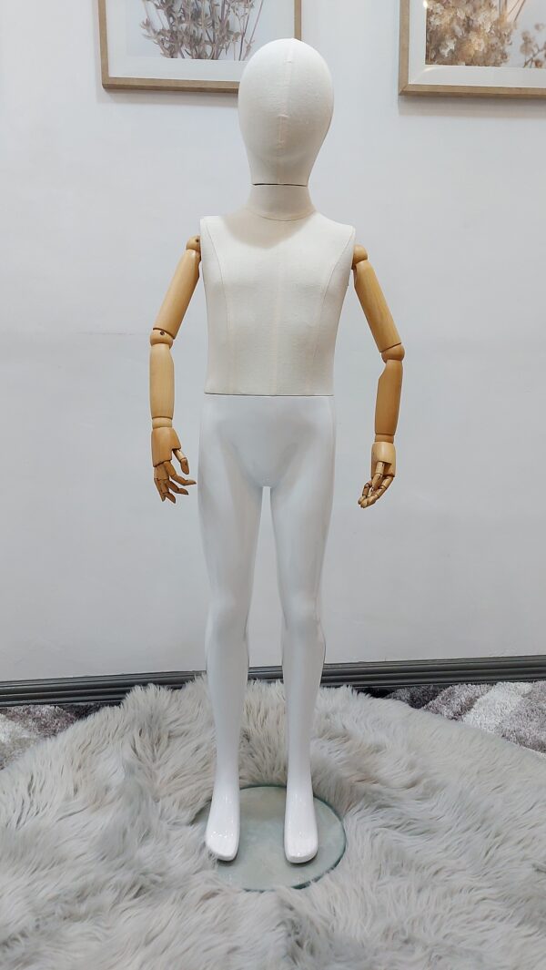 Kid Fiberglass full body  fabric covered with wooden arms-8-10 Years Old