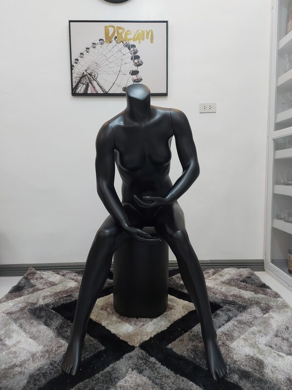 Female Sitting  Sports muscle headless mannequin Fiberglass-High-End Quality(Base Included)