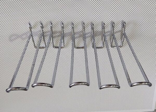 Hook Metal 250mm Gridwall shopping mall usage 2.5mm hole distance pegboard hook(5PCS)