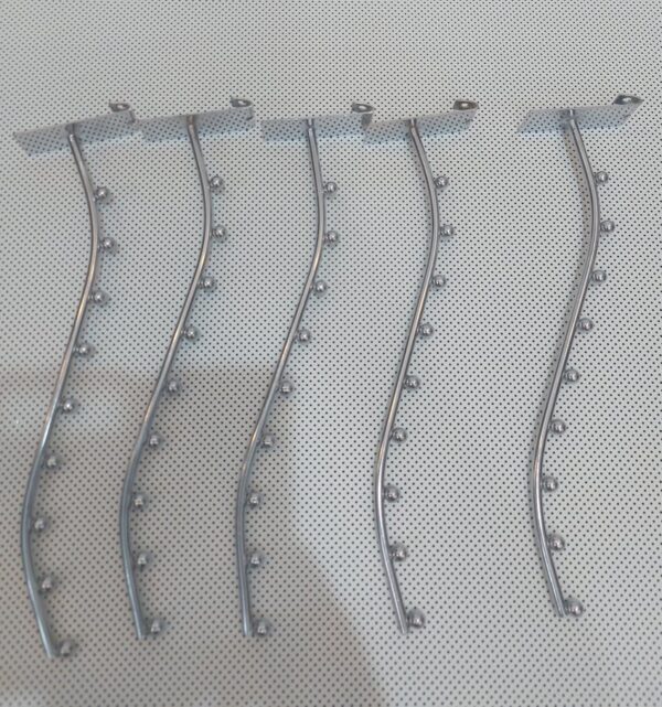 Hook High quality metal chrome gridwall hanging display hook (5pcs)
