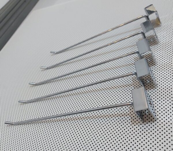 Hook metal chrome supermarket display square tube hook (5PCS)