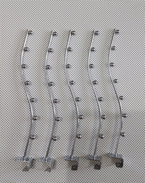 Hook metal chrome square tube metal ball hooks for hanging clothes (5pcs)