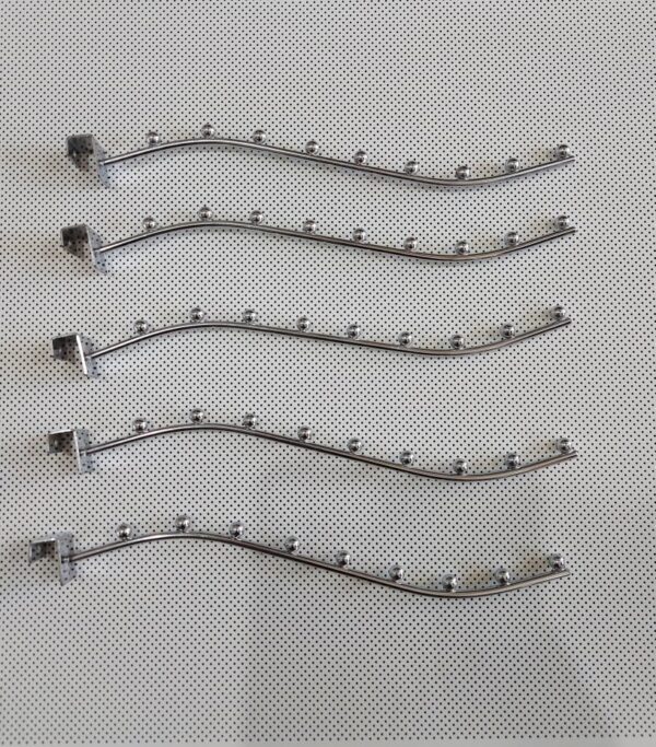 Hook metal chrome square tube metal ball hooks for hanging clothes (5pcs)