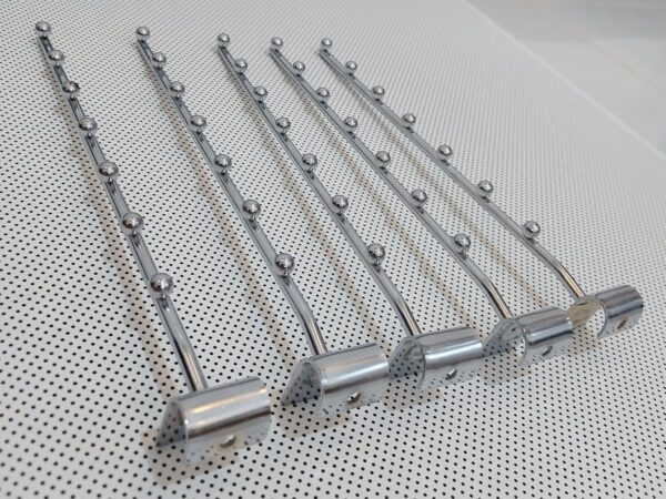 Hook top Quality Chrome Plating Crossbar Hanging Hook for Square Pipe 7 beads (5pcs)
