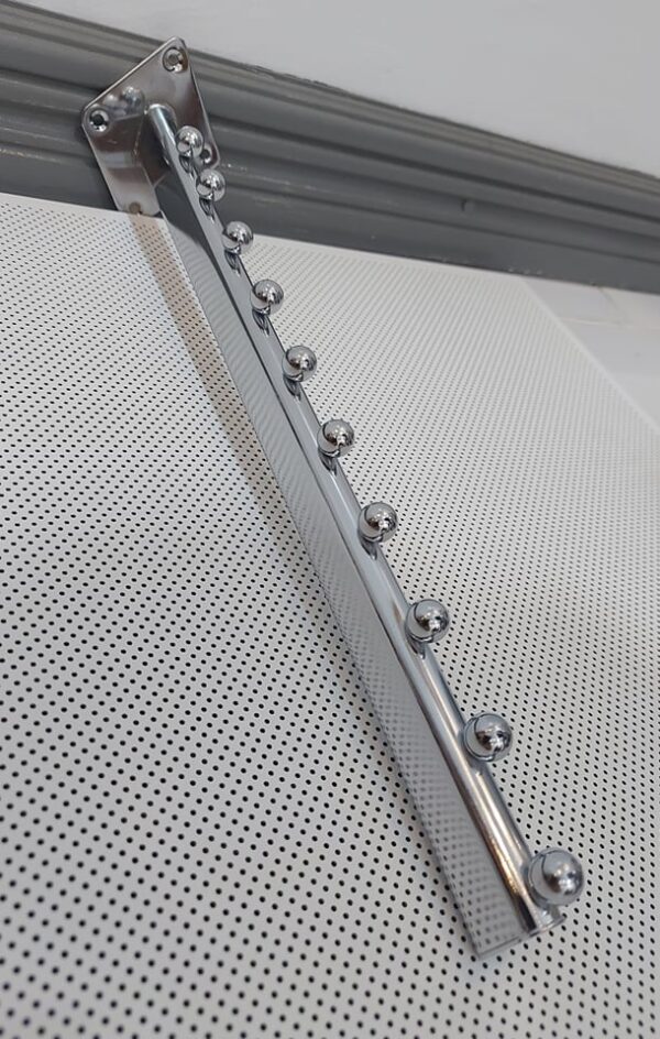 Heavy Duty Metal Chrome Wall-Mounted Display Hook with 10 Beads (3pcs)