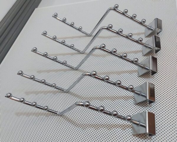 Hook Crossbar Z Shape Hook 8 Beads Hanging Display Hook for square tube (5pcs)