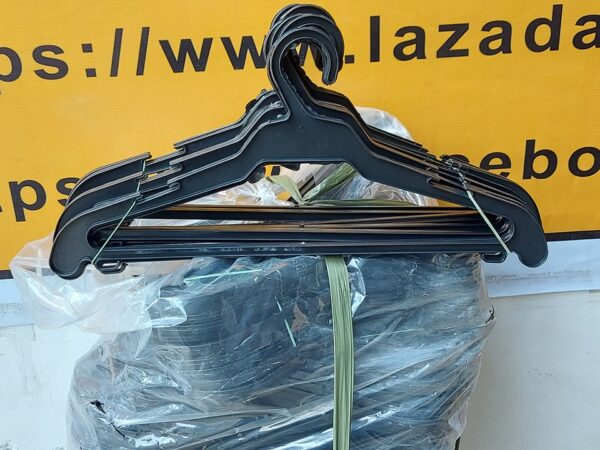 Large Men Size Adult Plastic Hanger Black Soldby 288Pcs-2Gross