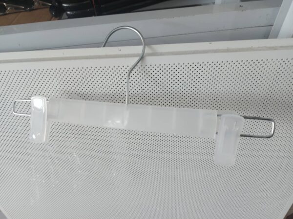 Durable Metal Plastic pants hanger White (50pcs)