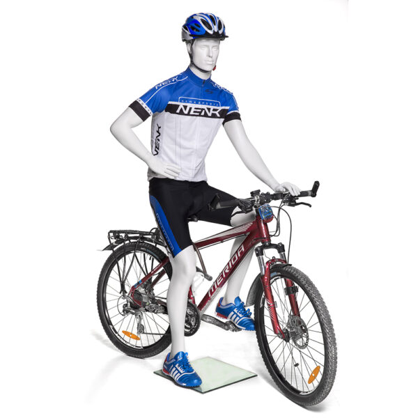 Full Body Standing Men Display Sports Action Mannequin Male Fiberglass Sports cycling biking Mannequin