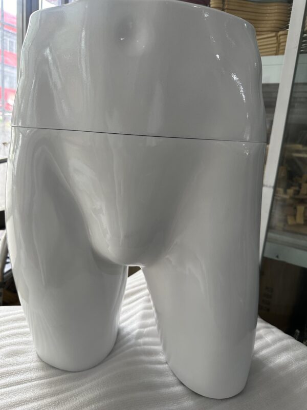 Men Hip Butt Mannequin, for Men Underwear Display-Fiber glossy white