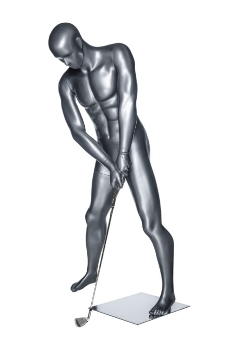 Sports Male Mannequin-Athletic Golf clothes display-level: High-Grade Fiberglass