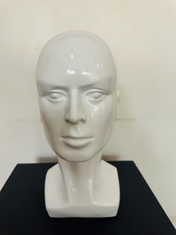 Male Mannequin Head with Ears for Wigs Display Life Size Male Manikin Head Model for Hat Sunglasses, face mask Display