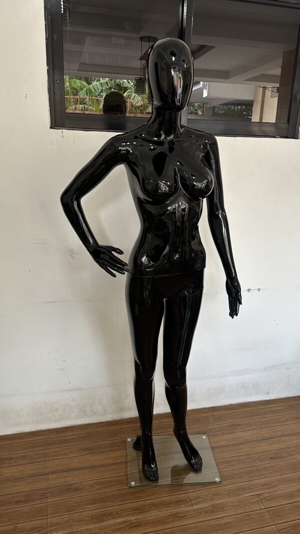 Adult Female Fashion window display clothing Black Glossy mannequin
