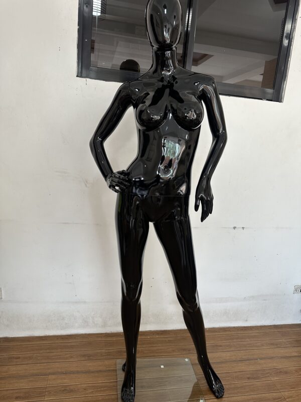 Adult Female Fashion window display clothing Black Glossy mannequin